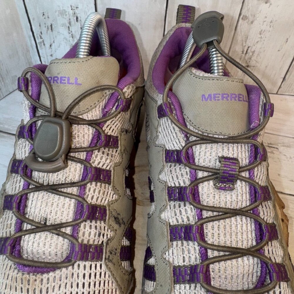 Merrell Aluminum Dewberry Hiking Shoes Womens Size 9.5 Trail Sneakers Mesh - Picture 2 of 8